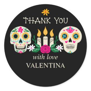 Day of the Dead Sugar Skulls Thank You Sticker