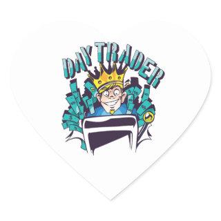 Day Trader Gift Idea Heart Sticker