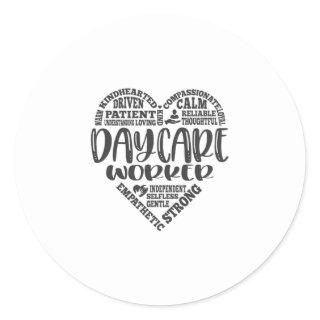 Daycare worker, daycare provider classic round sticker