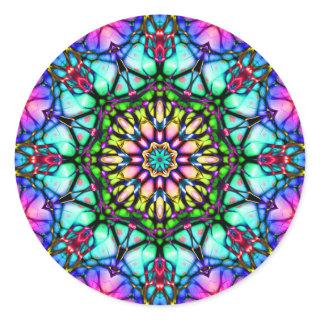 Daydreams Kaleidoscope Mandala Classic Round Sticker