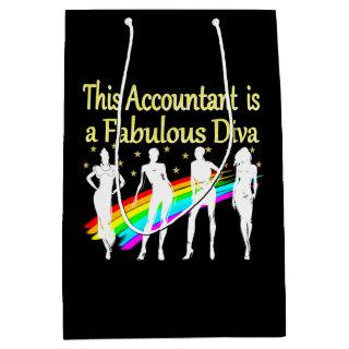 DAZZLING ACCOUNTANT DIVA DESIGN MEDIUM GIFT BAG
