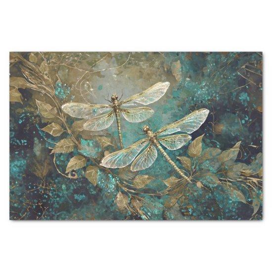 Dazzling  Dancing Dragonflies, Gossamer Wings Tissue Paper