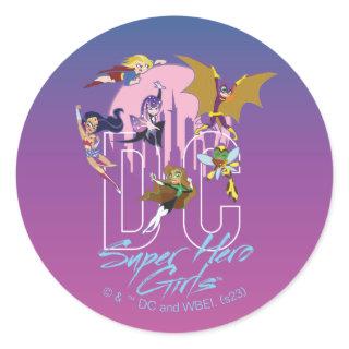 DC Super Hero Girls Skyline Classic Round Sticker