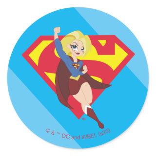 DC Super Hero Girls Supergirl Classic Round Sticker
