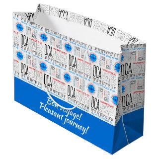 DCA, Washington DC Travel The World By Air Pattern Large Gift Bag