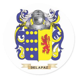 de la Paz Coat of Arms Classic Round Sticker