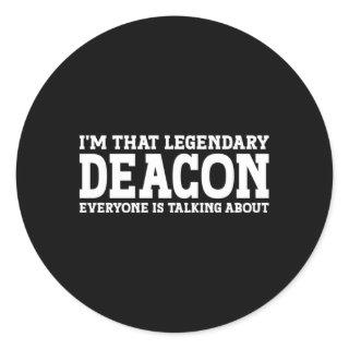 Deacon Personal Name Deacon Classic Round Sticker