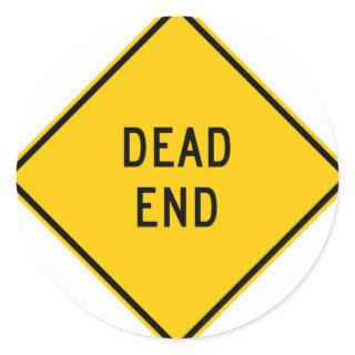 Dead End Highway Sign Classic Round Sticker