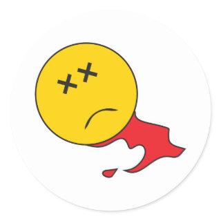 Dead Face Classic Round Sticker