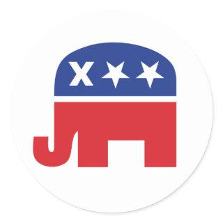 Dead Republican Elephant Classic Round Sticker