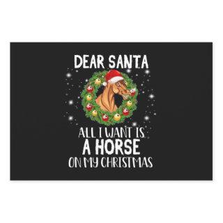 Dear Santa All I Want Is A Horse On Christmas  Sheets