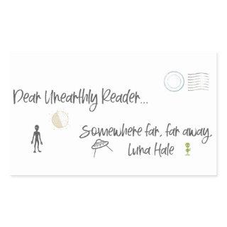 Dear Unearthly Reader Rectangular Sticker