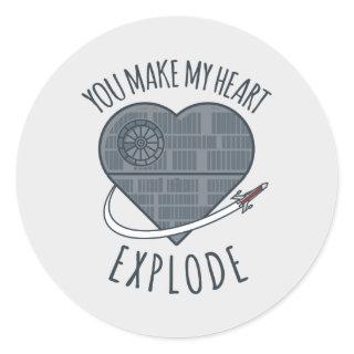 Death Star - You Make My Heart Explode Classic Round Sticker