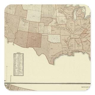 Deaths, whooping cough, measles square sticker