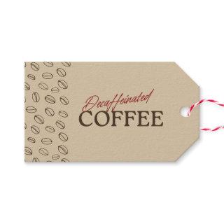 Decaffeinated Coffee Gift Tag – Retro Coffee Beans