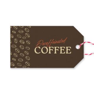 Decaffeinated Coffee Gift Tag – Retro Coffee Beans
