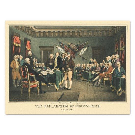 Declaration of Independence, Restored Decoupage Tissue Paper