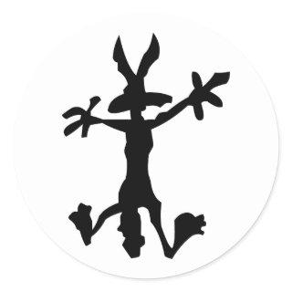 Decorate your truck with this coyote outline classic round sticker