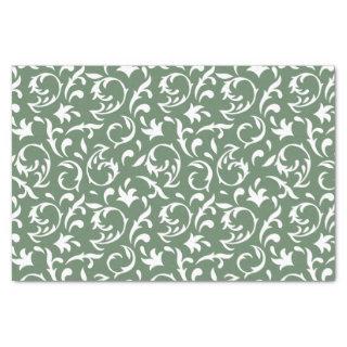 Decorative Floral in White Tissue Paper