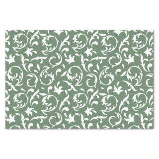 Decorative Floral in White Tissue Paper