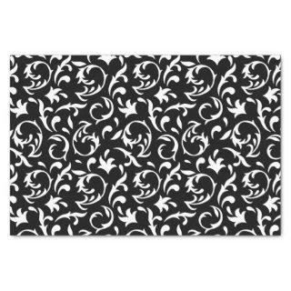 Decorative Floral in White Tissue Paper