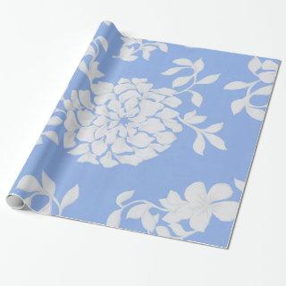 Decorative Inclined Step Pattern flowers Leaf Blue