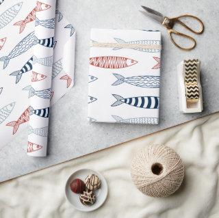 Decorative Mediterranean Sardines Fish Pattern