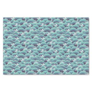 Decorative Sea Wave Background Tissue Paper