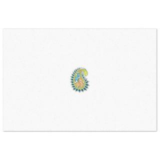 Decorative Style, Dark Blue Green, Wattle Tissue Paper