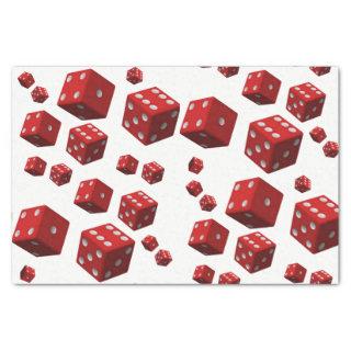 Decorative tissue paper red dice mancave