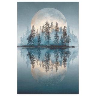 Decoupage 2 Moons Reflection Tranquil Atmosphere Tissue Paper
