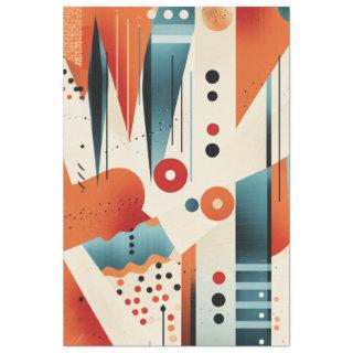 Decoupage Abstract Geometric Shapes Vibrant Colors Tissue Paper
