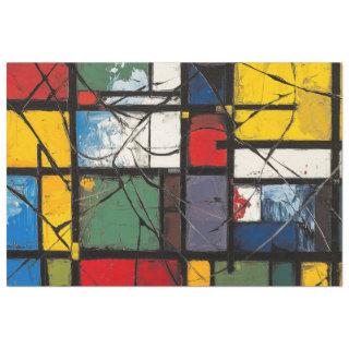 Decoupage Abstract Geometric Vibrant Color Squares Tissue Paper