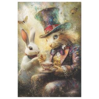 Decoupage Alice Adventures Rabbit Digital Art  Tissue Paper