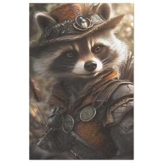 Decoupage Anthropomorphic Raccoon Robyn Hood Tissue Paper