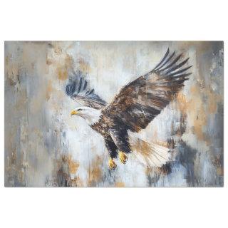 Decoupage Bald Eagle American Flag  Tissue Paper