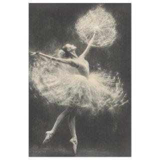 Decoupage Ballet Dancer Luminescent Dandelion  Tissue Paper