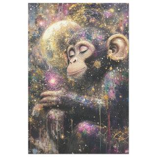 Decoupage Celestial Dreamlike Monkey Bright Colors Tissue Paper