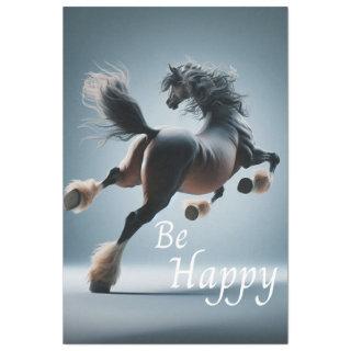 Decoupage Comical Whimsical Horse Be Happy  Tissue Paper
