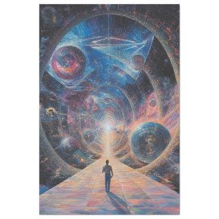 Decoupage Cosmic World of Galaxies Planets Stars Tissue Paper