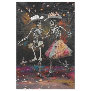 Decoupage Day of Dead Skeleton Dancing Tissue Paper