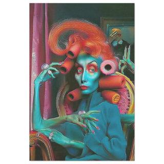 Decoupage Exaggerated Featured Person Whimsical  Tissue Paper