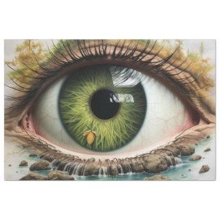 Decoupage Eye of the Universe as Landscape Tissue Paper