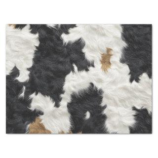 Decoupage Fur Cowhide Pattern Black Brown & White Tissue Paper