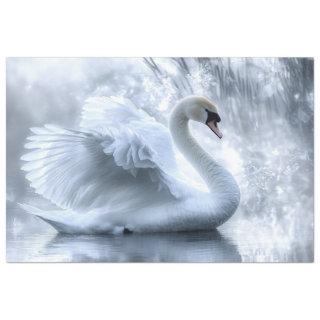 Decoupage Graceful Swan Pond Reflection  Tissue Paper