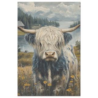 Decoupage Highland Cow Countryside  Tissue Paper