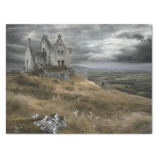 Decoupage Historic Weathered Castle Ireland  Tissue Paper