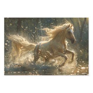 Decoupage Horses in Wild Gallop in the Wild  Sheets
