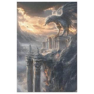 Decoupage Majestic Creature in Roman Architecture Tissue Paper