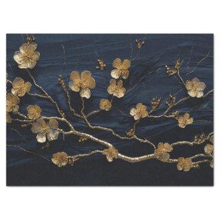 Decoupage paper, Wrapping Pape - Midnight Blooms 1 Tissue Paper